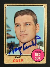 Ray Culp Red Sox signed 1968 Topps baseball card #272 Auto Autograph