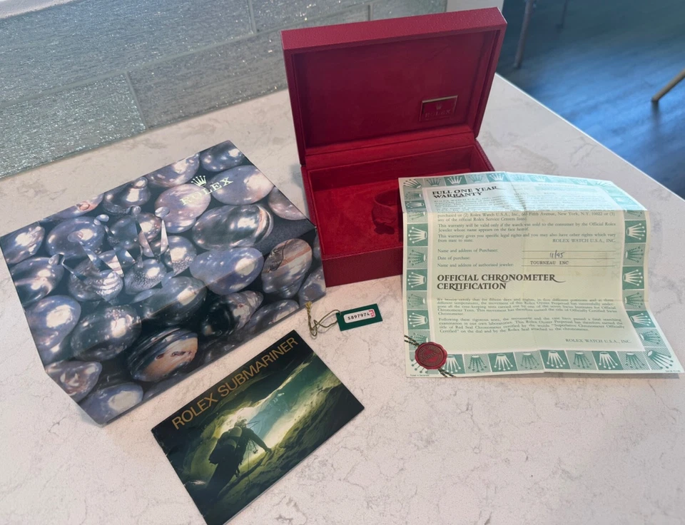 Rolex Submariner 16613 Коробка, Гарантийный Сертификат, Буклет, Hangtag dtd 1995 -OBO - Изображение 2 из 4