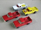 Vintage Matchbox Lesney Superfast Ford Pick up No 6 x2 and 57 Wild Life Truck x2