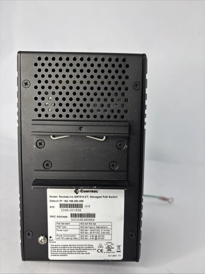 Conmutador Ethernet Gigabit PoE industrial Comtrol RocketLinx ES7510-XT Foto 3 de 4