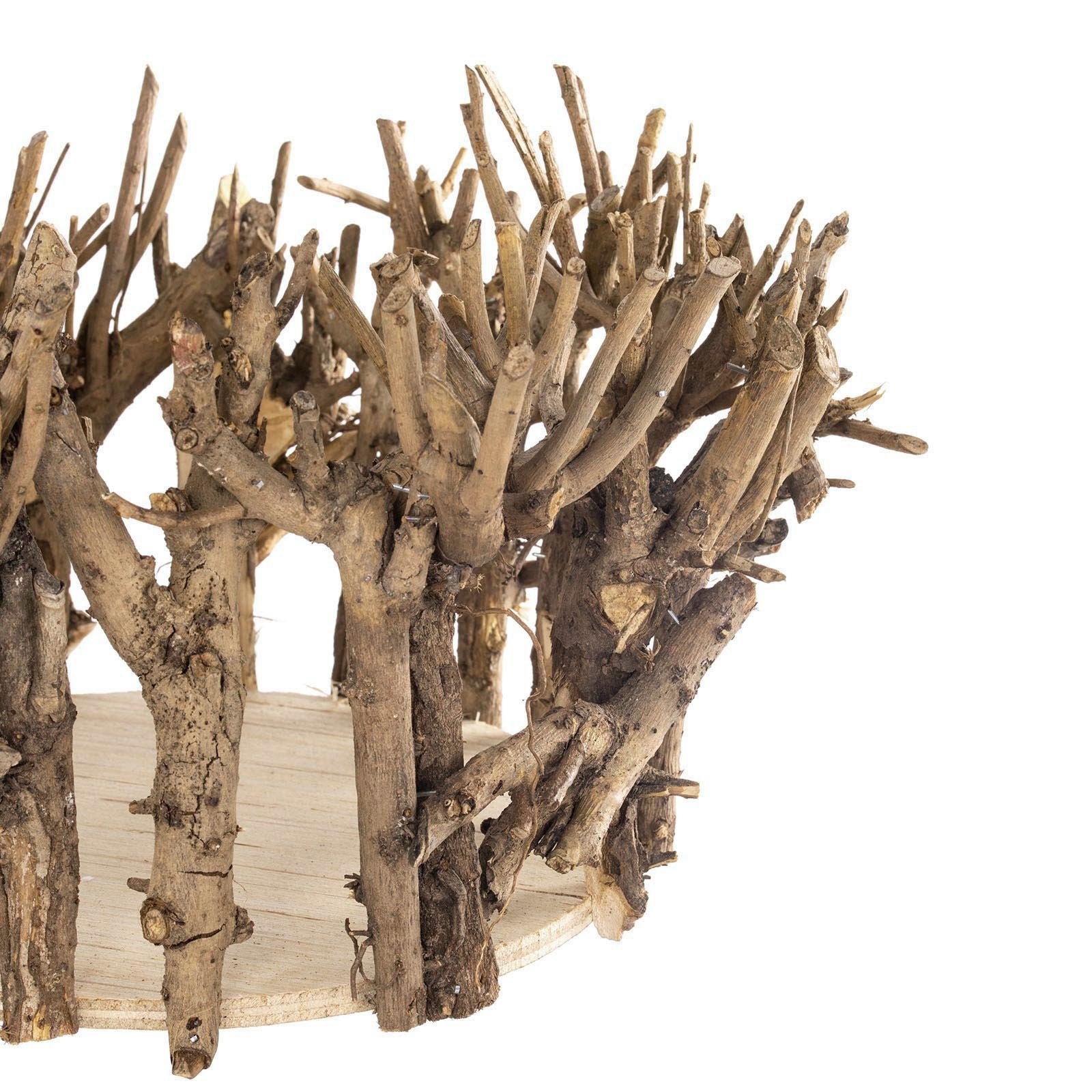 BROWN 11" wide Natural Wood Rustic Candle Holder Vase Wedding Party Centerpieces