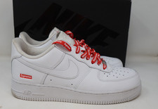 Nike Air Force 1 Low Supreme White Box Logo CU9225-100 w/Box Men  s Size 8.5