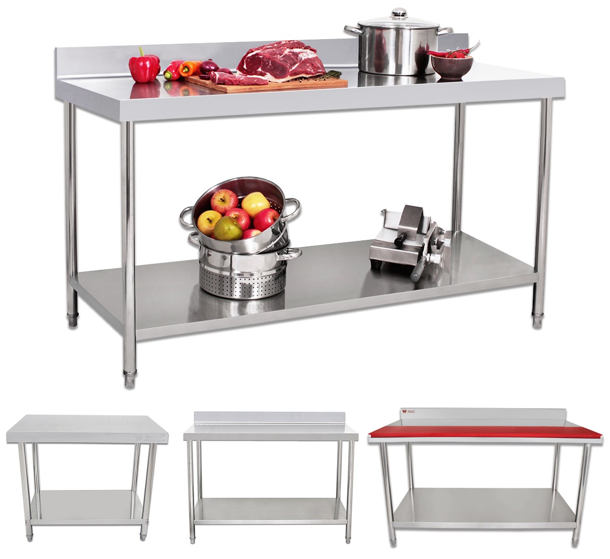 Edelstahltisch Küchentisch Arbeitstisch Zerlegetisch Gastronomie Gastro Beeketal