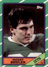 1986 Topps. Mickey Shuler New York Jets #102