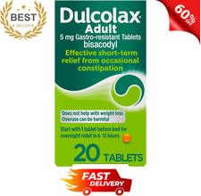 Dulcolax Adult 5mg Gastro-Resistant Tablets Constipation Relief Laxative 20 Pack