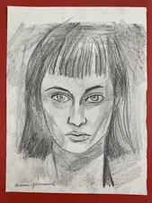 Marion Greenwood Drawing on paper (Handmade) signed and stamped