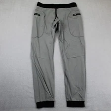 BYLT Joggers Mens Large Gray Athletic Zip Pocket Stretch Lightweight Sweatpants