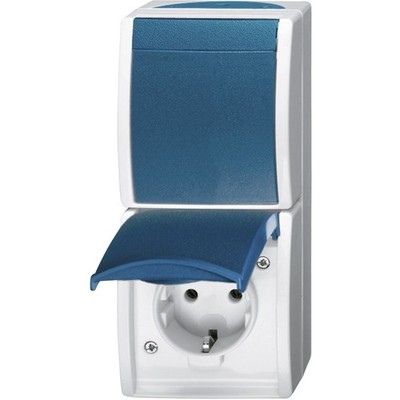 Busch-Jaeger 2601/6/20 EW-53  Feuchtraum-Schalterprogramm  Schalter/Steckdose...