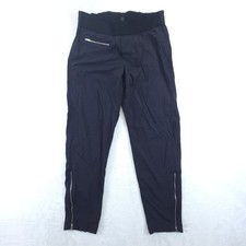 Athleta Women's Size 2 Black Pull On Athletic Pants Ankle Zip Stretch Waist