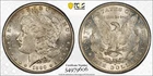 1890‑S Morgan Dollar — PCGS MS60 — Gold Shield — TrueView — Bright Luster