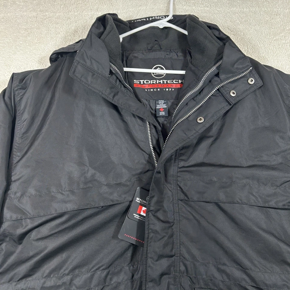 Stormtech MEN'S Large REG W/ LINER Explorer 3-in-1 System Jacket TPX-2 Black New - Image 3 of 4