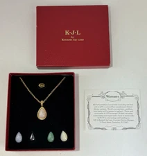 KJL Kenneth Jay Lane Interchangeable Tear drop Necklace
