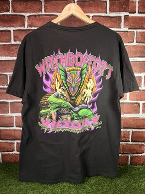 Vintage Y2K Witch Doctor Motorsports Motorcycle Club Voodo T-Shirt L