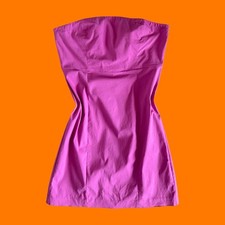 90's 00's vintage pink strapless tube top y2k mini dress Size 5/6 express