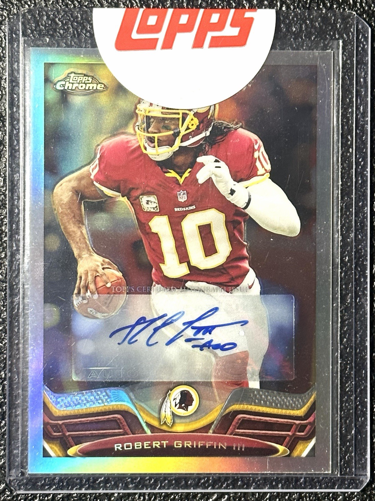 Robert Griffin III 2013 Topps Chrome Refractor Auto Sealed SP Rare #125 Redskins