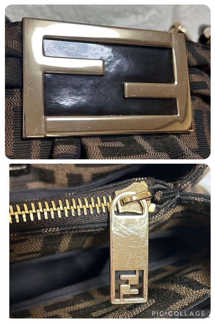 FENDI FF Zucca Pattern 2Way Chain Handbag 32cm x … - image 13