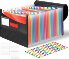 Raccoglitore Documenti, Cartella Portadocumenti a 25 Scomparti, Formato A4 Archi