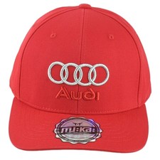 Audi RS Style Car Automobile Adjustable Red Curved Bill Adult Baseball Hat Cap