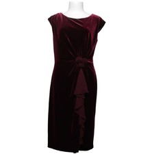Connected Apparel, Kleid, Größe: 38, Rot, Elasthan/Polyester, Samt, Damen #9GH
