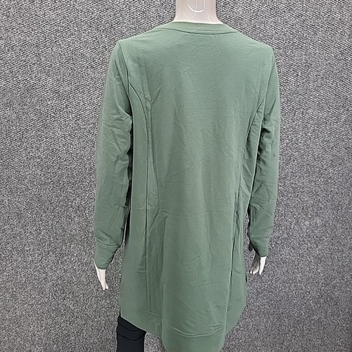 Denim Co French Terry Sweatshirt Pullover Tunic Top w Pockets Small Size Green - Picture 6 of 11