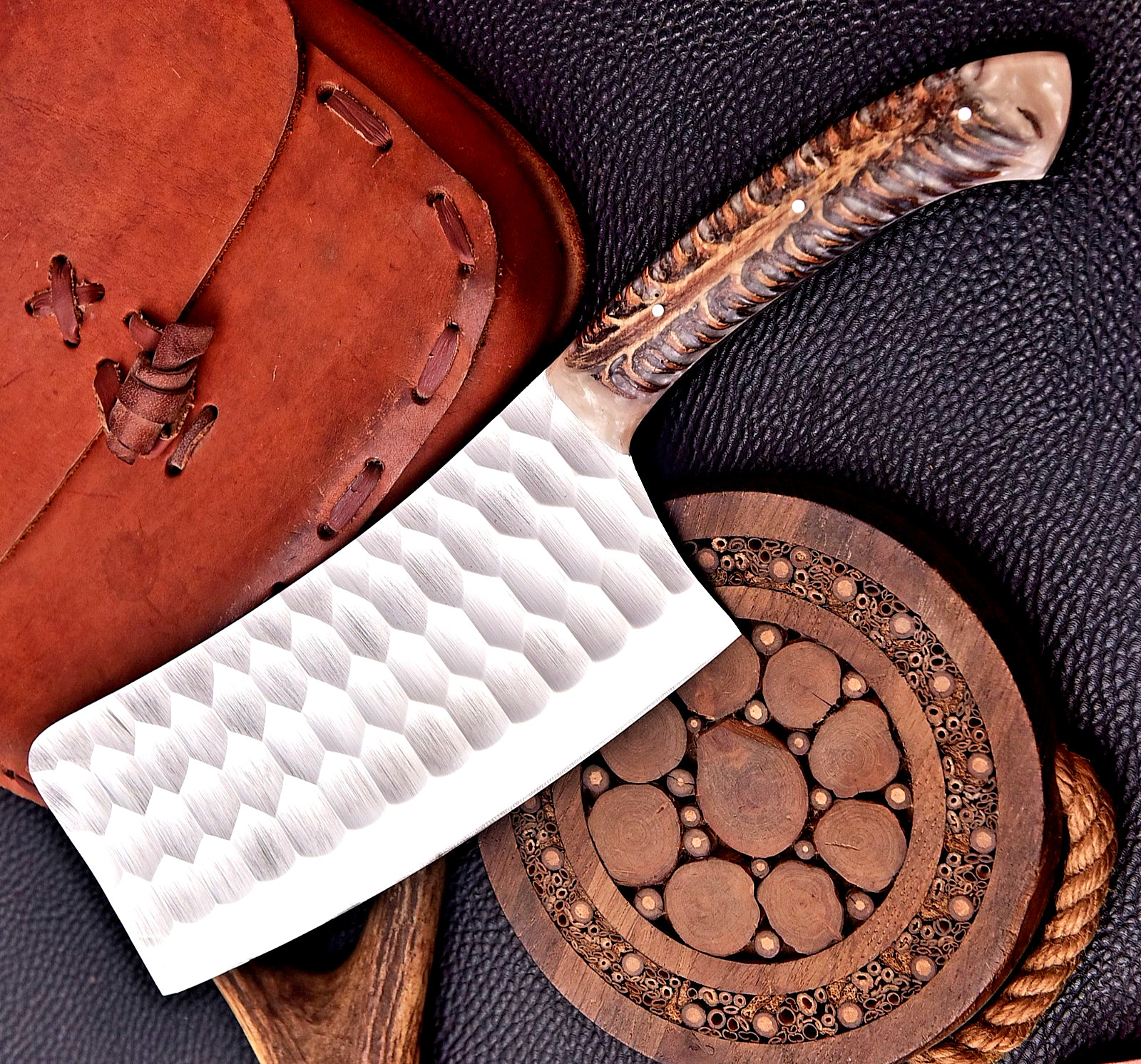 CUSTOM HAND MADE FORGE HIGH CARBON STEEL CLEAVER  / MEET CHOPPER 2950