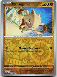 Mankey Reverse Holo 045/091 Paldean Fates