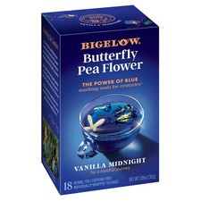 Bigelow Tea Vanilla Midnight Butterfly Pea Flower, 18 Count Pack of 6 