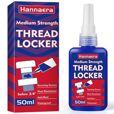 Thread Lock Blue 1.69 Fl oz/50 ml Medium Strength, & Seal Small,