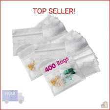 Pill Pouch Bags - Pack of 400 3" x 2.75" - BPA-Free, Poly Bag Disposable Zippe