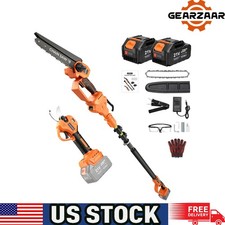 Cordless Pole Saw & Pole Pruning Shears Combo...