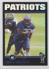 2004 Topps Chrome Black Refractor 12/100 Vince Wilfork #182 0c3
