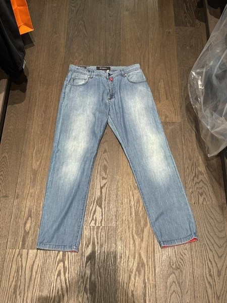 Men Kiton Jeans Navy Denim 32