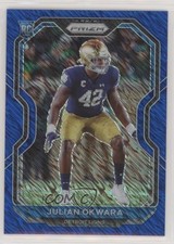 2020 Panini Prizm Rookie FOTL Blue Shimmer 18/25 Julian Okwara #361 e6p