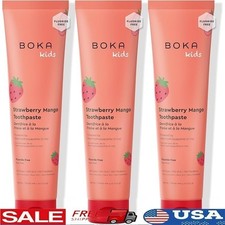 Fluoride Free Kids Toothpaste Strawberry Mango Gentle Enamel Care Dental Health
