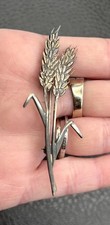 Vintage Sterling Silver Wheat Stalk Brooch Pi...