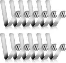 Sliverdew 12 Pieces Tent Pole Clips Tent Pole Push Button Spring Clip Stainless 