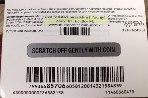 Microsoft Office 365 Personal - 1 Year Box Product Key Card SKU-QQ2-00723 PC - Photo 4/4