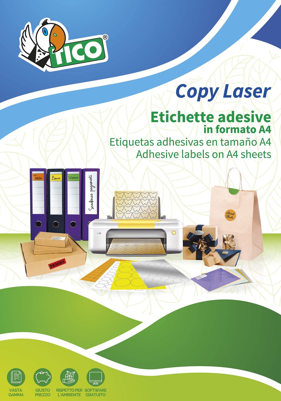 Tico LP4W - 10574 Multi-Use Labels 105 x 74 mm White 12190₽