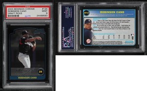 2003 Bowman Draft Chrome Robinson Cano #BDP124 PSA 9 MINT Rookie RC
