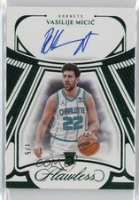 2023-24 Panini Flawless Rookie Auto Emerald /5 Vasilije Micic #RAU-VMI Auto 3d3