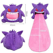 Gengar Tongue Plush 12 IN Nap Pillow  Blanket Pokemon Soft Stuffed Toy Gift