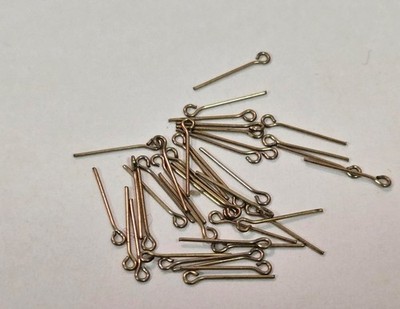 Ship Model Fittings Parts 40 Brass 10mm x .5mm ID Jackstay Eyebolts