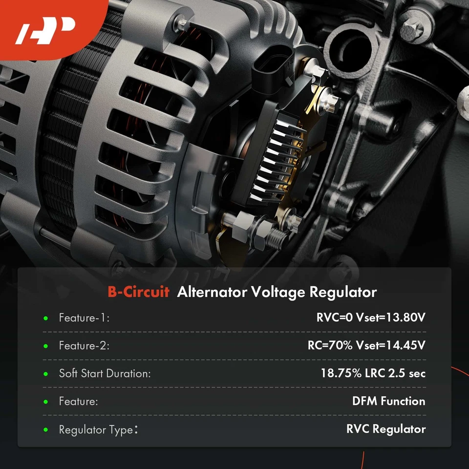 Regulador de voltaje del alternador A-Premium 13,8 V con cepillos para Chevrolet Colorado Foto 2 de 4
