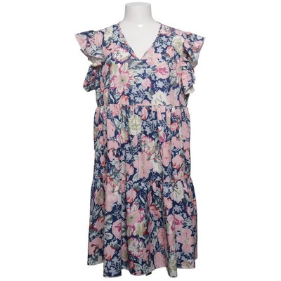 Shein, Kleid, Größe: 44, Pink/Blau/Grün/Weiß, Elasthan/Polyester, Blumen #LpI