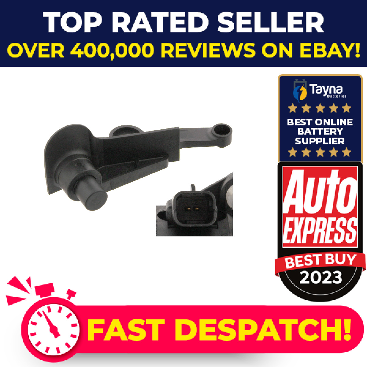 RPM / Crankshaft Sensor fits CITROEN C3 1.1 1.4 1.6 2002 on Manual Transmission