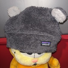 Patagonia Baby Furry Friends Fleece Hat Gray Animal Ears Fleece Beanie