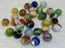 Lot Of 40 Vintage Marbles Peltier Vitro Marble King .56  To .68  NM