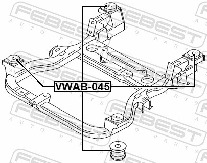 Fits FEBEST VWAB-045 SILENT FRAME BLOCK VOLKSWAGEN TRANSPORTER 7J# 20 ⭐UK Stock⭐