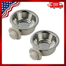 2Pcs Pets Lightweight Stainless Steel Bowl,Removable Stainless Steel Pet Hang