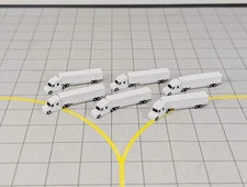 6x TRUCKS US Style (Rotating) Airport GSE Service Vehicles 1:500 Scale Diorama